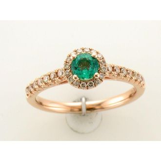 Le Vian Ladies Costa Smeralda Emeralds Rings set in 14K Strawberry Gold