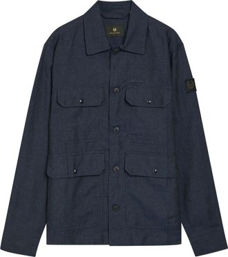 Belstaff Forge Linen Jacket - Navy - XL
