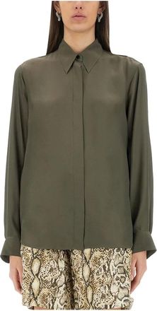 Dries Van Noten 01640-Chowy 1223 W.w. Shirt - Dames - Overhemden - Groen - M - Overhemden