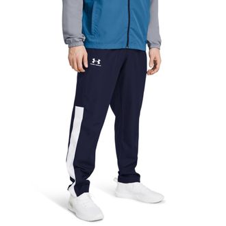 Under Armour Mens Woven Vital Workout Pants, (410) Midnight Navy/White/Midnight Navy, Medium Tall