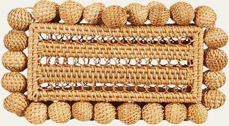 Cult Gaia Sphere Natural Clutch Bag