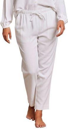 Barefoot Dreams Malibu Collection Tapered Lounge Pants in White at Nordstrom Rack, Size X-Large