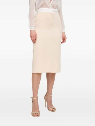 Patrizia Pepe Midi-rok met split - Beige
