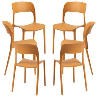 Regalos Miguel Packs Sillas Jard&iacute;n - Pack 6 Sillas Inis - Mostaza