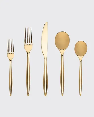 Godinger Milano Shiny Gold 20-Piece Flatware Set - 18/10