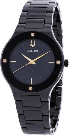 Bulova Millennia Quartz Black Mother of Pearl Dial Ladies Watch 98R293