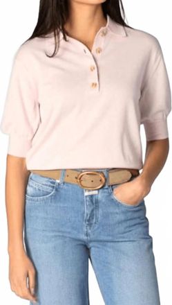Apiece Apart Oda Polo Top In Rosewater