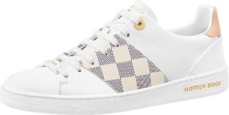 Louis Vuitton (WMNS) LOUIS VUITTON Frontrow Sneakers White with Beige Grey Plaid 1AAWEV