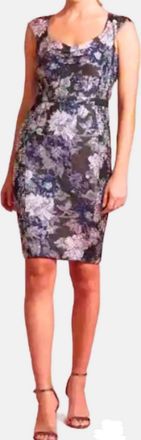 Byron Lars Beauty Mark Cha Cha Midi Dress In Sapphire Metallic