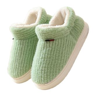 Generic Womens Plush Cloud Slippers,Cozy Fleece-Lined House Shoes Warm Winter Booties with Non-Slip Sole, Slippers Women Ladies for Indoor/Outdoor Use