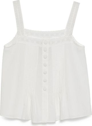 Bambah Ritchel lace trim cami vest - White