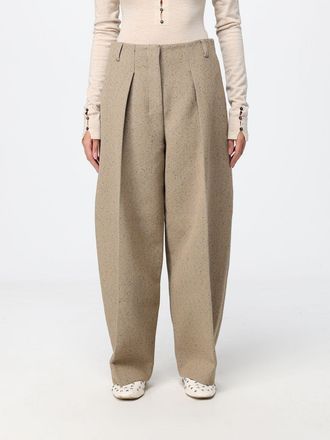 Jacquemus Pantaloni wide leg Ovalo in misto lana con stampa astratta