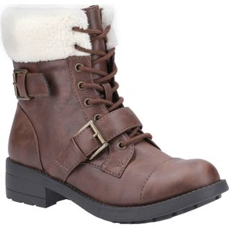 Rocket Dog Travis Biker Boot Womens Girls - Brown - Size UK 8