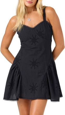 O'Neill Conor Sunshine Eyelet Minidress in Black at Nordstrom, Size X-Small