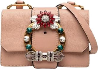 Miu Miu Pre-owned Crossbody Bag - Dames - Vintage Schoudertas - Roze - ONE Size - Leer - Vintage