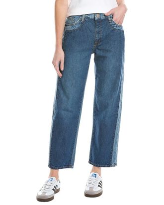 Triarchy Birkin Mid-Rise Shadow Indigo Straight Jean