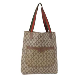 Gucci Pre-owned Tote Bags, female, Beige, Size: ONE SIZE Pre-owned Plastic Tote Bag