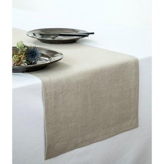 Solino Home Linen Table Runner for Dining Table, Holiday and Everyday Table Decor - Diana in Natural at Nordstrom, Size Xx-Small