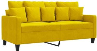 vidaXL Sofá de 2 plazas terciopelo amarillo 140 cm Vidaxl