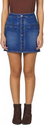Dear John Denim Quinn Mini Skirt In Denim Blue