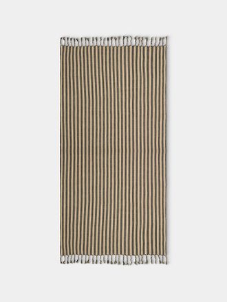 Mizar & Alcor Striped Handwoven Linen and Cotton Towels (Set of 2)