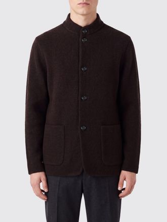 Lardini High-Neck Cardigan in Pure Cashmere with Patch Pockets