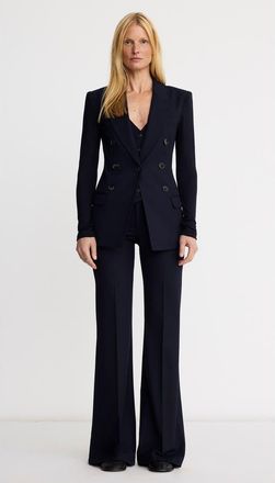 Smythe Not A DB Blazer with Jersey Sleeve in Deep Navy at Nordstrom, Size 14