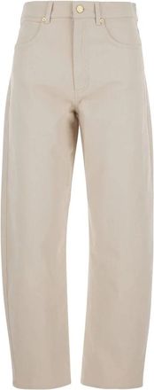 Max Mara Emily Broeken - Dames - Loose Fit Jeans - Beige - S - Katoen - Jeans