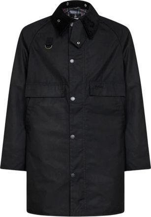 Barbour Long Spey Waxed Jacket - Heren - Zomerjassen - Zwart - S - Katoen - Jassen