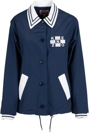 Kenzo Sailor Coach Jacket - Dames - Zomerjassen - Blauw - S - Nylon - Jassen