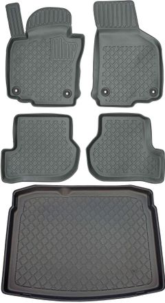 OEM Volkswagen Golf Vi Hatchback De 09.2008 A 09.2012. Juego De Alfombrillas Para Coche Y Maletero