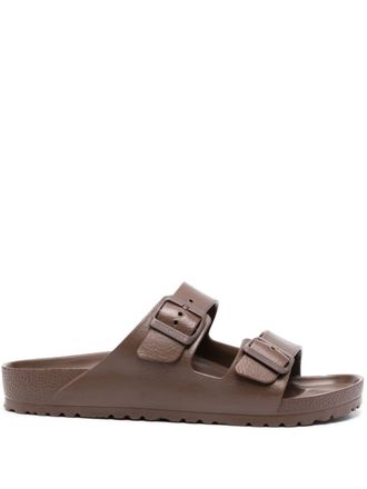 Birkenstock Arizona pebbled slides - unisex - Rubber/Rubber/Rubber - 42 Regular - Brown