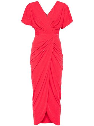 Nissa crystal-embellished maxi dress - women - Spandex/Elastane/Polyester/Polyester/Spandex/Elastane - 38 - Red