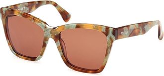 Max Mara MM0089 SPARK3 55E Womens Sunglasses Tortoiseshell Size 55