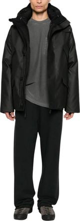 Rains Jassen, Heren, Zwart, XL, Leer, Novi Parka