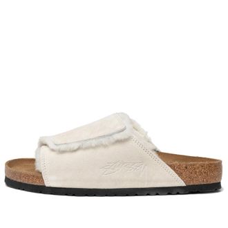 Birkenstock x Stussy Solana Shearling Slide Bone 1027679
