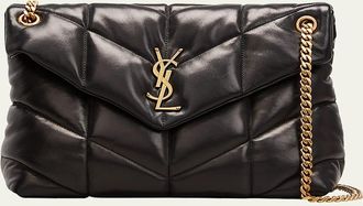 Saint Laurent Lou Puffer Medium YSL Shoulder Bag in Quilted Leather