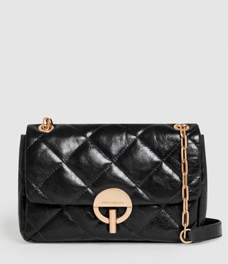 Vanessa Bruno Grand Sac Moon Cuir Verni Noir
