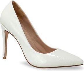 Chase + Chloe by Intouch Footwear Lala Pointed Toe Pump in White Croc at Nordstrom Rack, Size 7.5