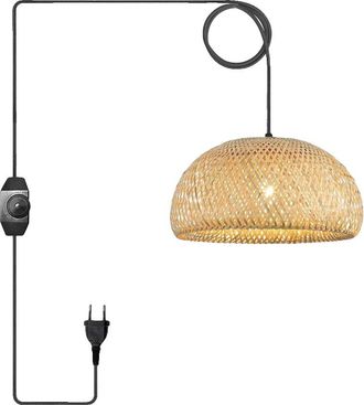 OEM L&aacute;mpara Colgante, Dise&ntilde;o Tejido A Mano, Estilo R&uacute;stico, 45 Cm, Enchufe Europeo (tipo B), Bombilla No Incluida