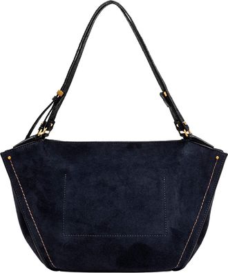 Gianni Chiarini Womens Handbag Bloom Suede Midnight Blue Cow Leather Handbags Hand Bags