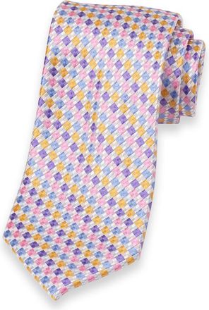 Paul Fredrick Geometric Woven Silk Tie