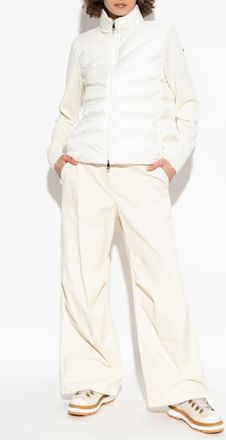 Moncler Wide-leg Pants, Womens, Cream