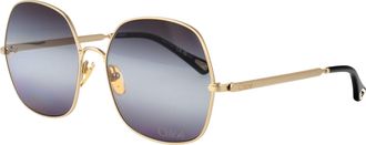 Chlo&eacute; Womens Sunglasses Ch0282s Gold-Grey Metal Gold-Gold-Grey Gold/gold/grey