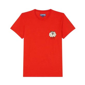 Vilebrequin Camiseta Thom A&ntilde;o de la Cabra - Tops - Hombre - Rojo - XL