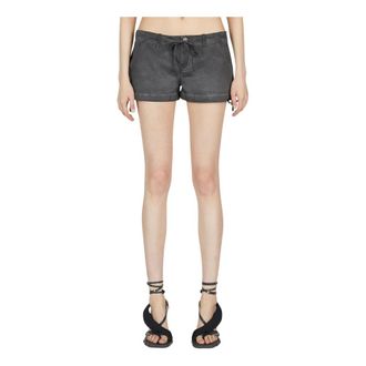 Guess Canvas Koord Gewassen Shorts - Dames - Bermuda - Zwart - W27 - Katoen - Korte Broeken