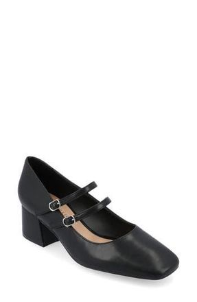 Journee Collection Nally Mary Jane Pump in Black at Nordstrom Rack, Size 10