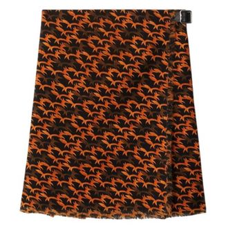 Burberry Fox Pattern Wool Kilt, Brand Size 10 ( US Size 8 )