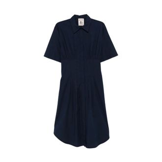 Semicouture Sandra Mini Dress - female - Semicouture - Shirt Dresses - Blue - XL - Dresses