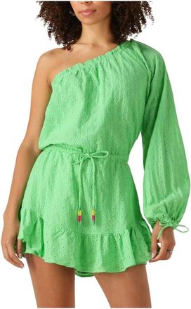 Harper & Yve Dames, Jurken, Groen, Maat: S Katoen